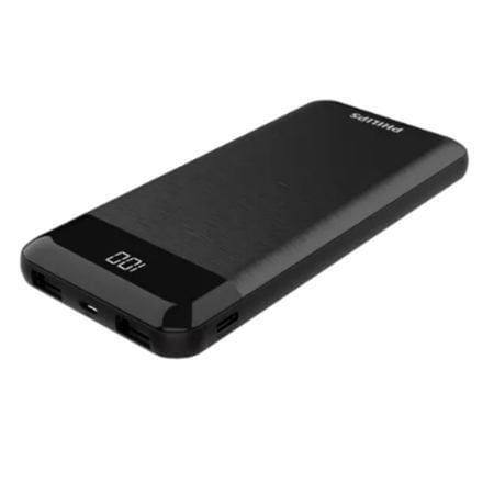 Philips DLP2710 2 X Usb-A çıkış LCD Güç Göstergesi 10000 MAH Powerbank Siyah