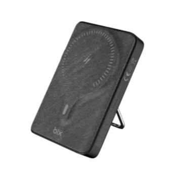 Bix 10000 MAH TYPE-C USB-A Kablosuz Hızlı Şarj Destekli Led Göstergeli Powerbank Siyah