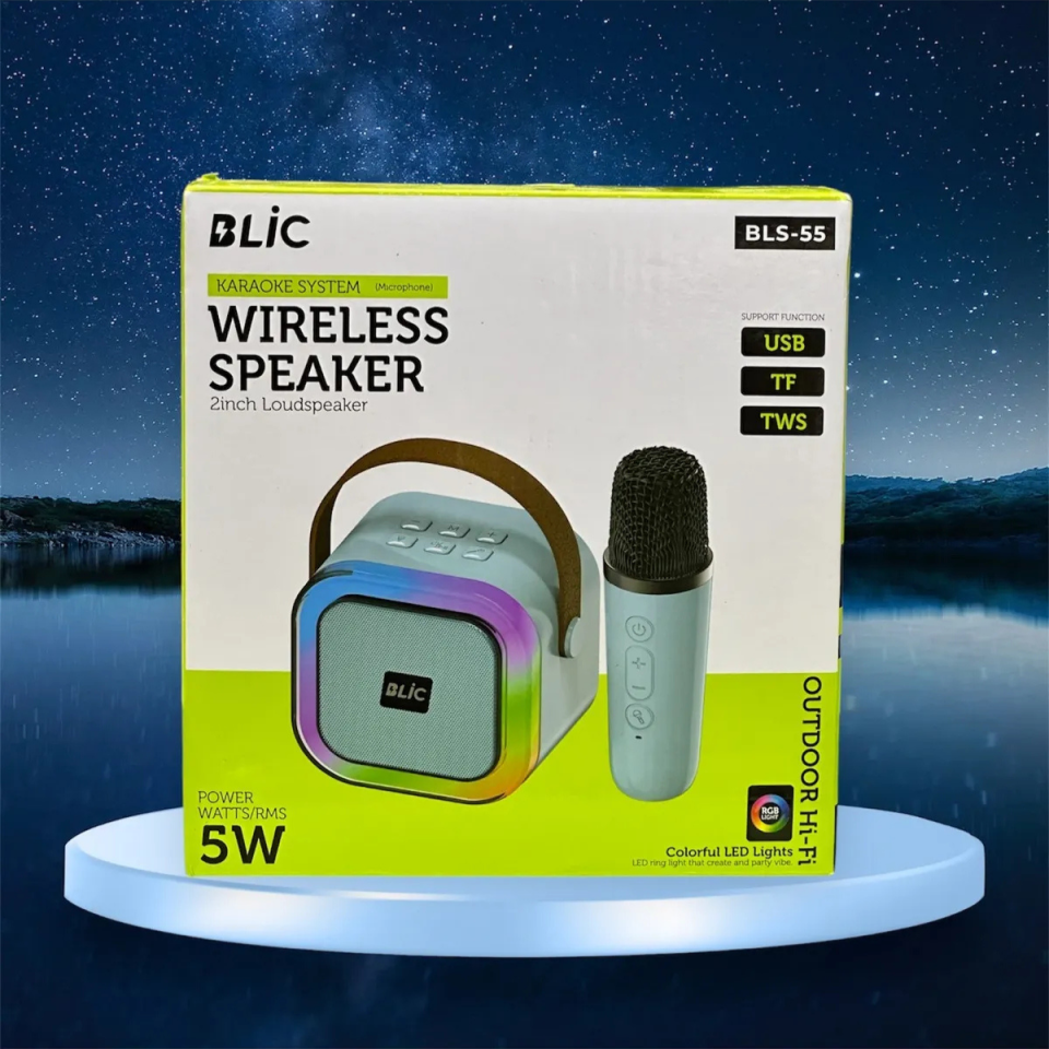 BLİC BLS-55 KARAOKE MİKROFONLU BLUETOOTH HOPARLÖR