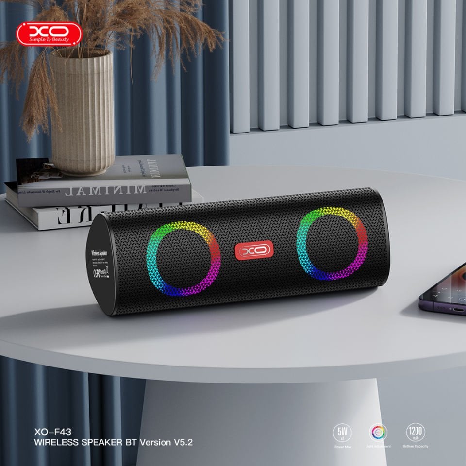 XO F43 Dış Mekan Çift Hoparlörlü RGB Bluetooth Hoparlör